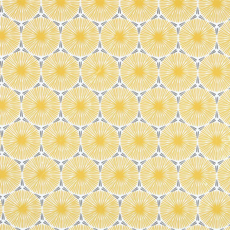 Toile PVC - Mandalas Jaune Moutarde - Biner Pinaton