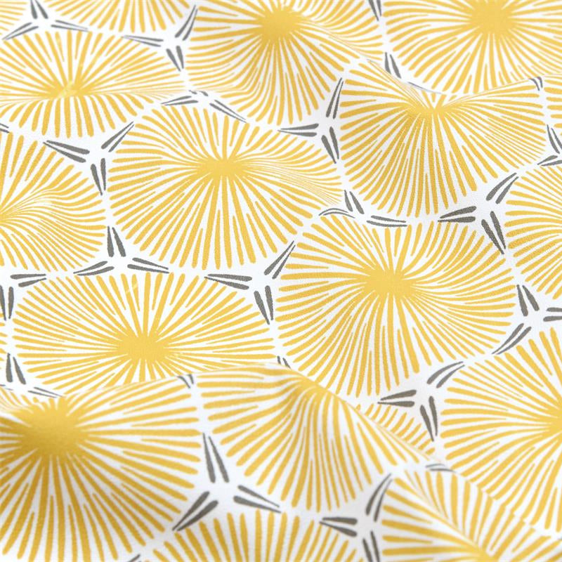 Toile PVC - Mandalas Jaune Moutarde - Biner Pinaton