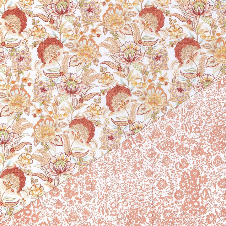 Tissu Matelassé Coton Double-Face- Indien Terracotta - Biner Pinaton