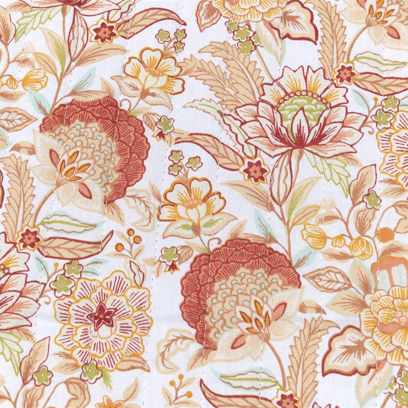Tissu Matelassé Coton Double-Face- Indien Terracotta - Biner Pinaton