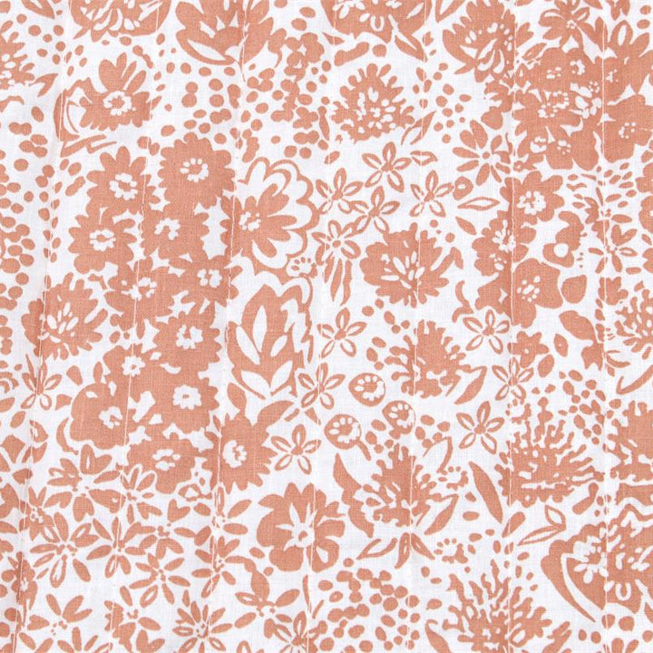 Tissu Matelassé Coton Double-Face- Indien Terracotta - Biner Pinaton