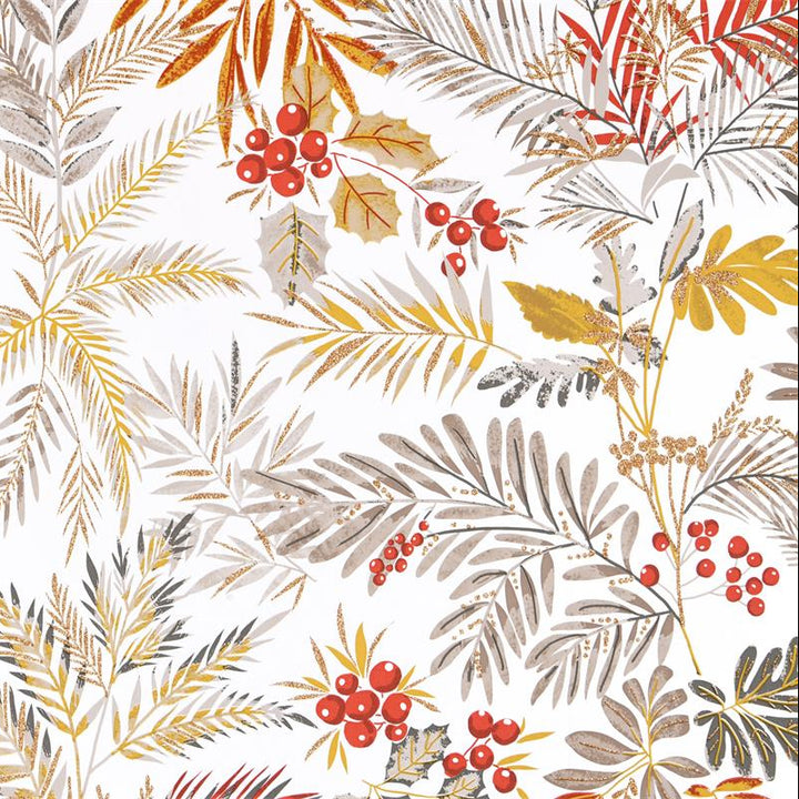 Toile PVC - Feuilles et baies de Noël