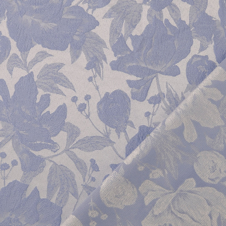 Tissu Jacquard- Roses Bleues - Biner Pinaton