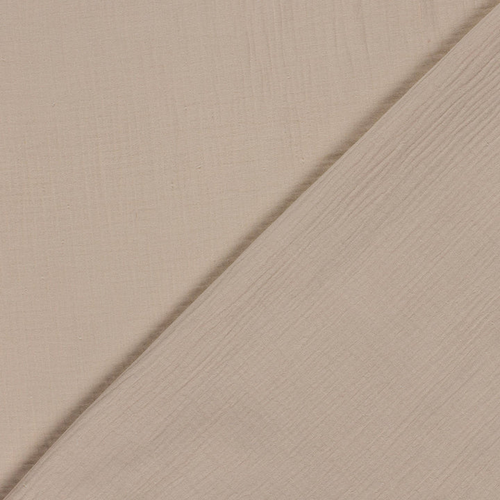 Tissu double gaze de coton - Beige - Biner Pinaton