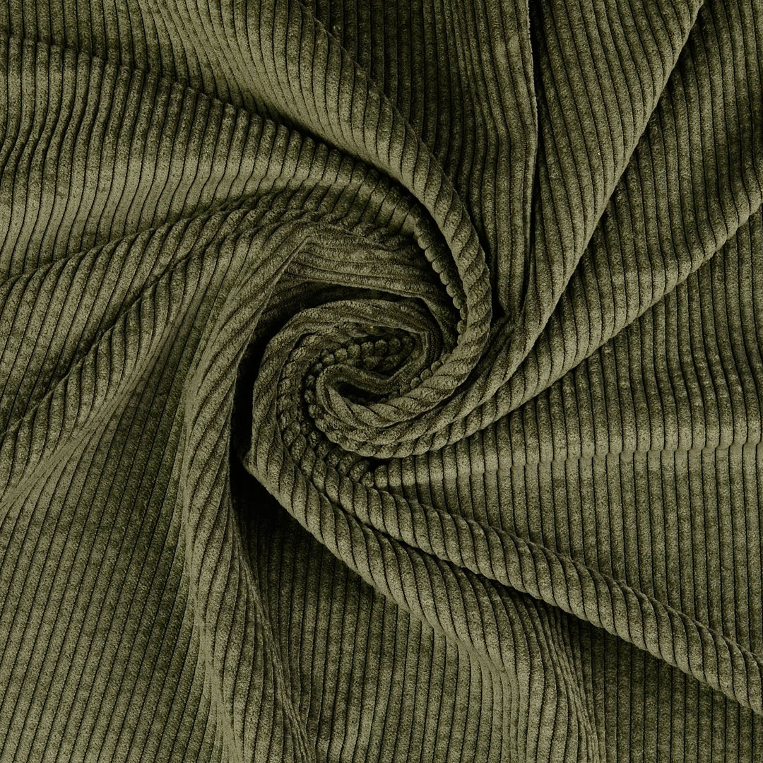 Tissu Velours Côtelé - Vert olive
