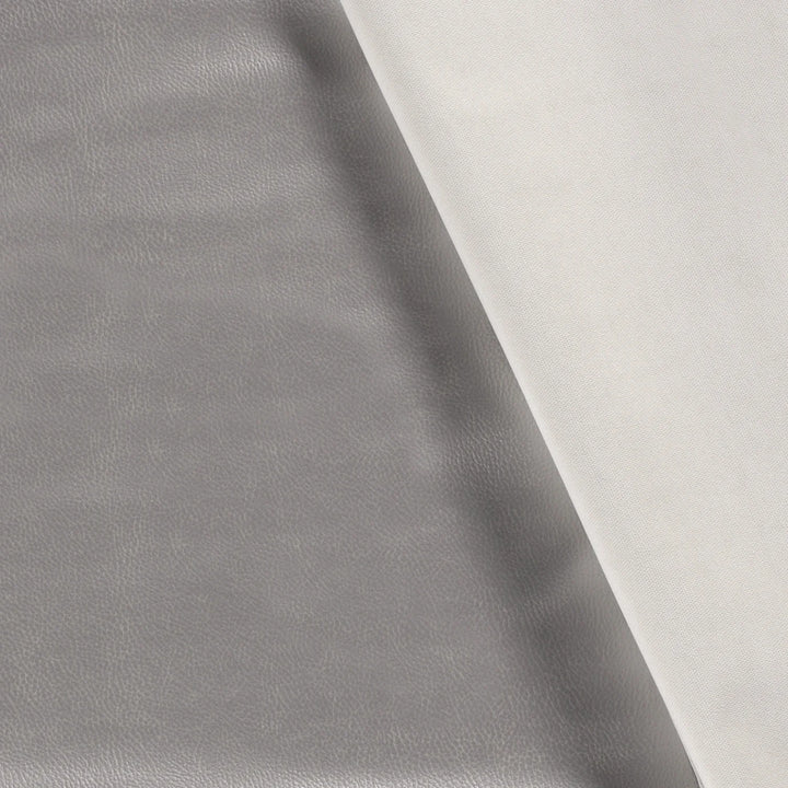 Tissu Simili Cuir d'ameublement- Argenté - Biner Pinaton