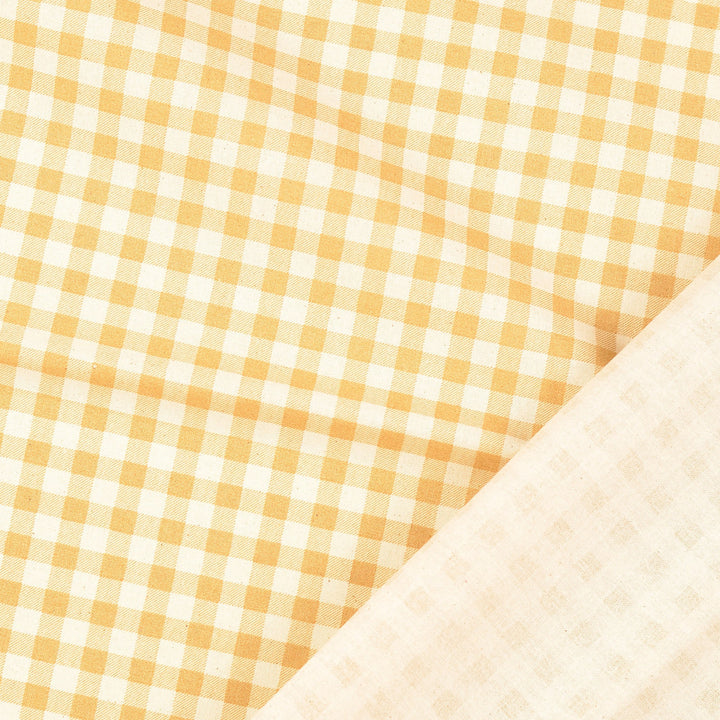 Tissu Coton - Vichy Carreaux Jaune - Biner Pinaton
