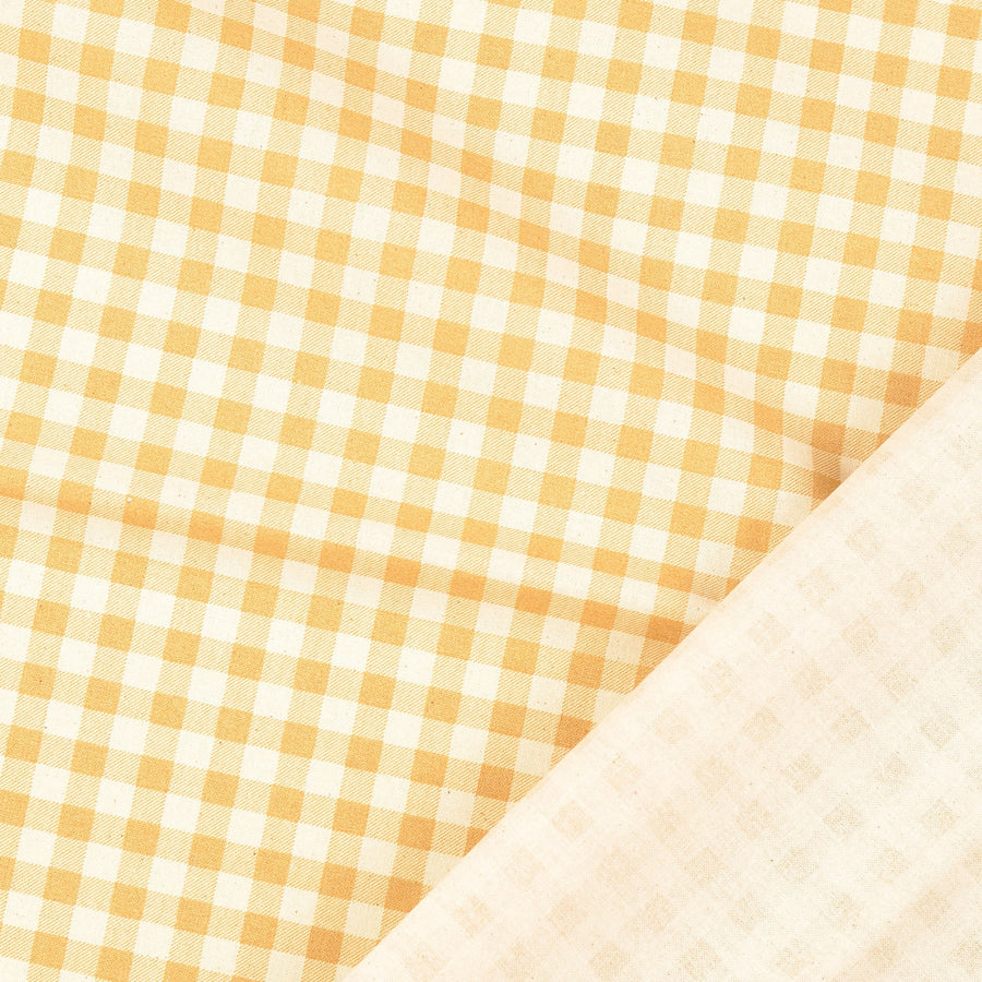 Tissu Coton - Vichy Carreaux Jaune - Biner Pinaton
