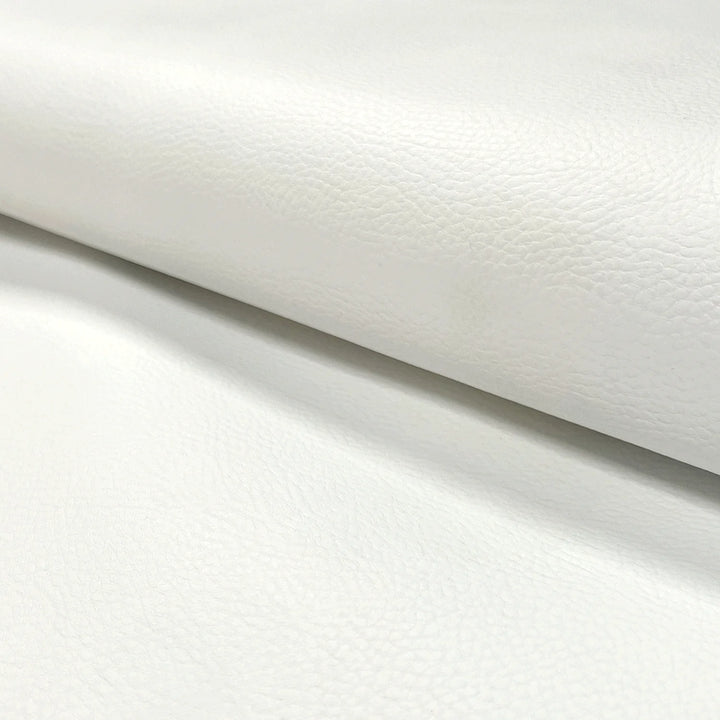 Tissu Simili Cuir d'ameublement- uni Blanc