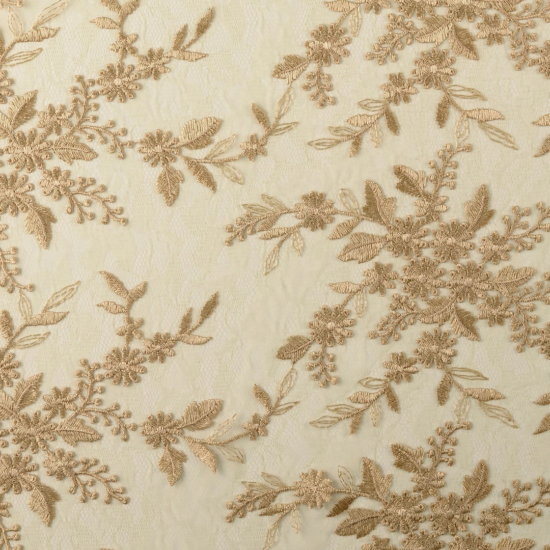 Tissu dentelle- Or - Biner Pinaton