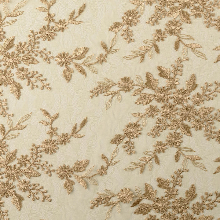 Tissu dentelle- Or - Biner Pinaton