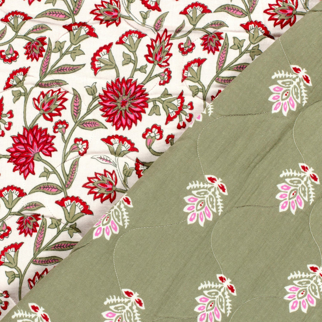 Tissu Matelassé Coton Double-Face- Indien