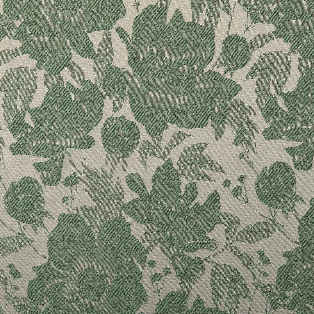 Tissu Jacquard- Roses Vertes - Biner Pinaton