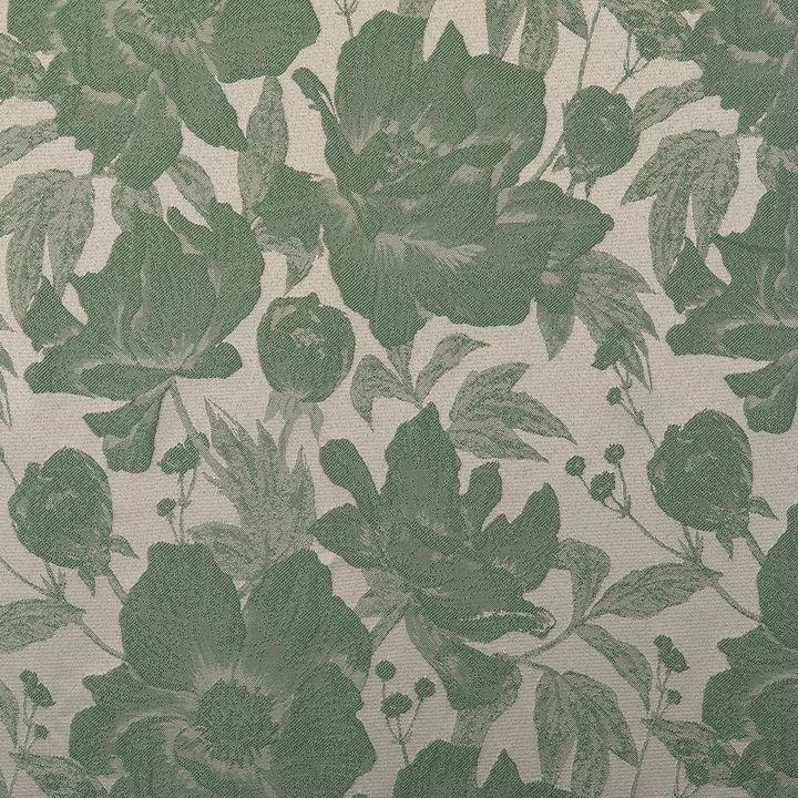 Tissu Jacquard- Roses Vertes - Biner Pinaton