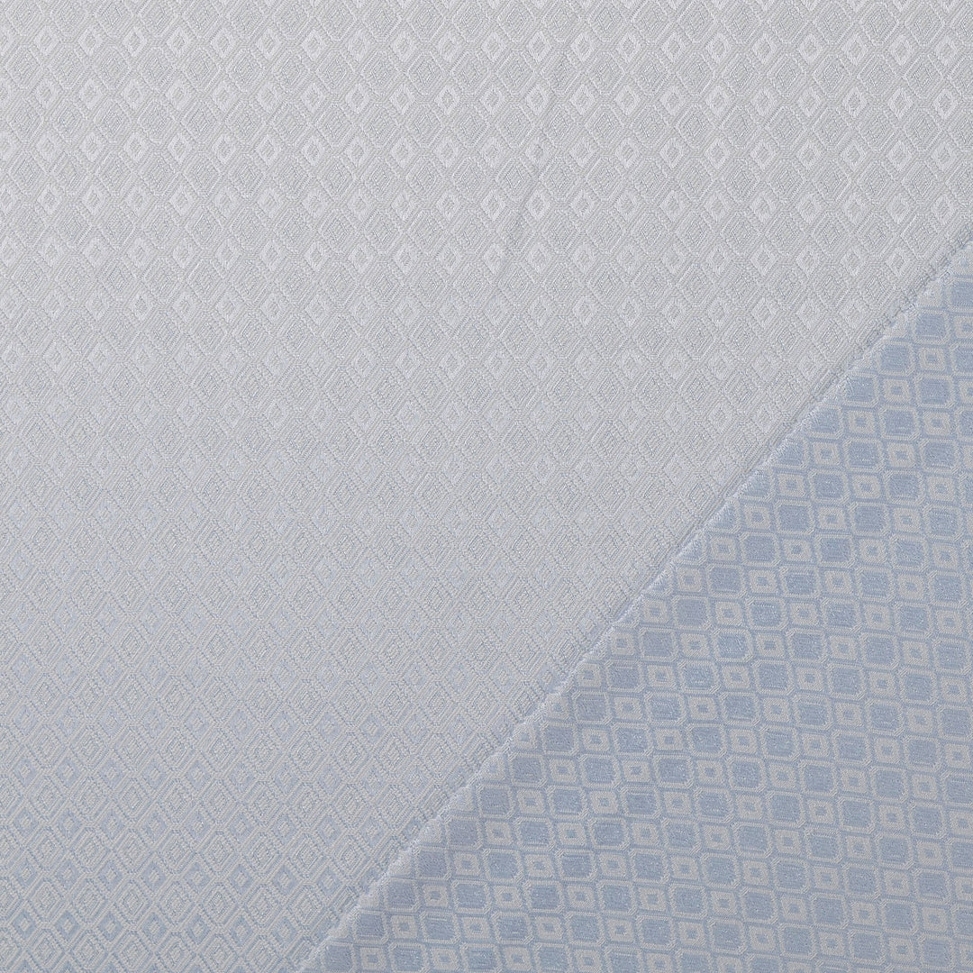 Tissu Jacquard- Losanges Bleu Clair - Biner Pinaton