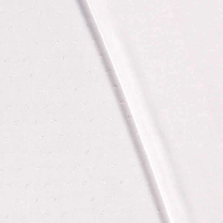 Tissu voile de coton Plumetis- Blanc