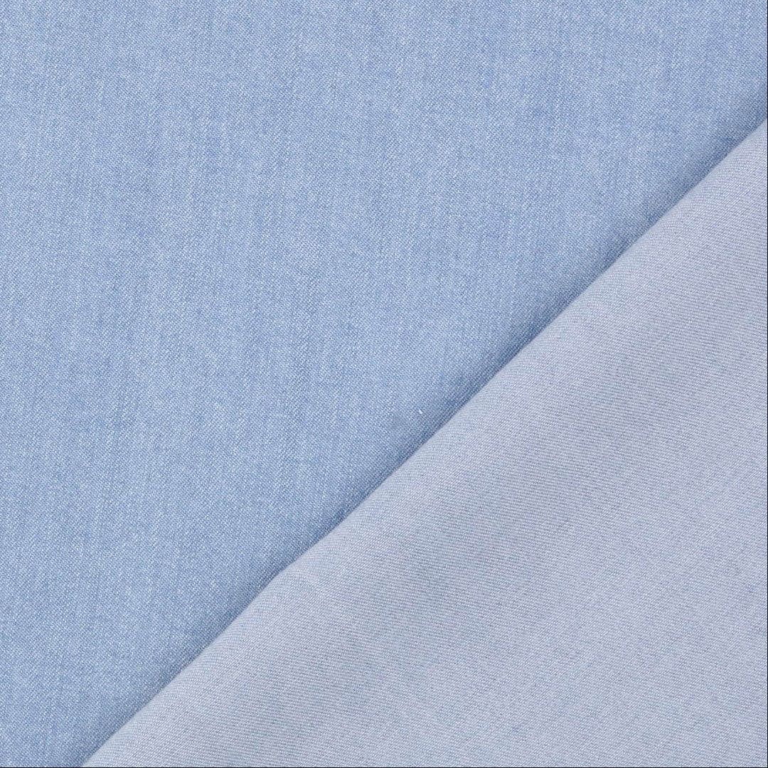 Tissu Jeans Tencel Lyocell prélavé  - bleu claire