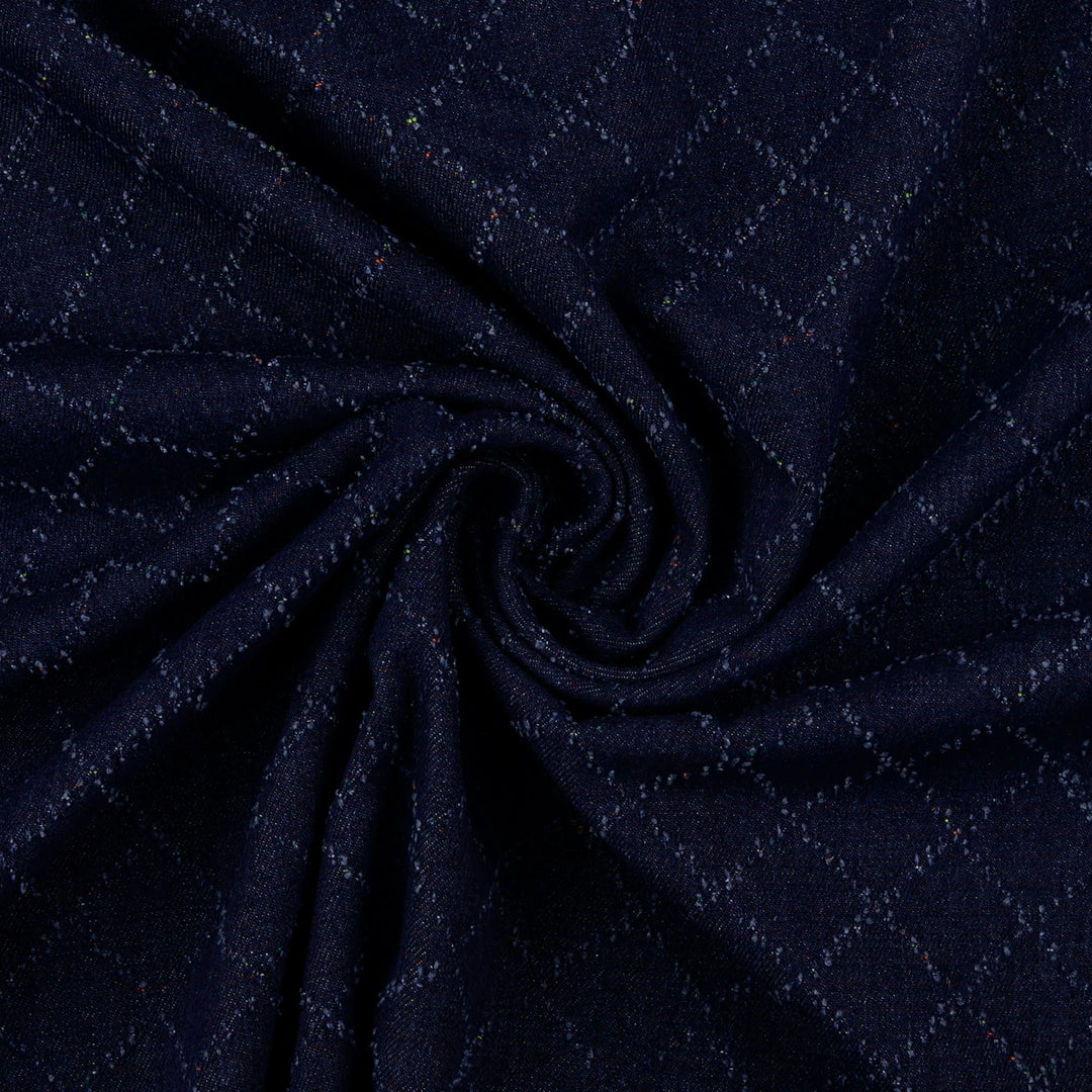 Tissu Jeans Jacquard - Carreaux