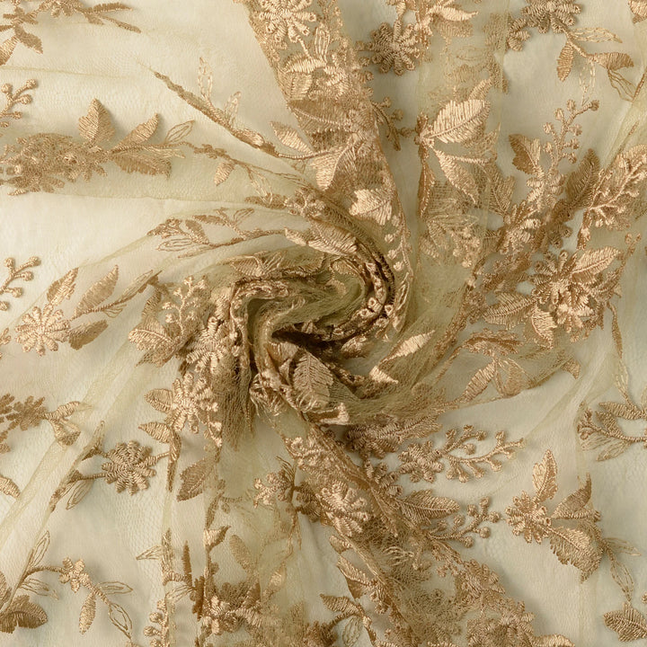 Tissu dentelle- Or - Biner Pinaton