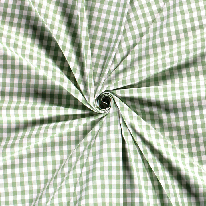 Tissu Coton - Vichy Carreaux Vert Menthe
