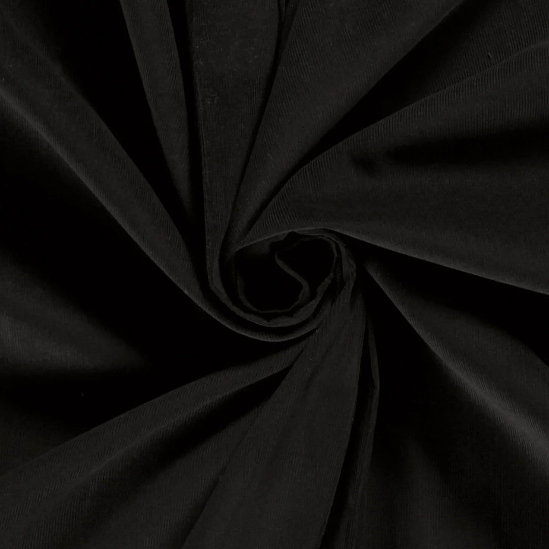 Tissu Velours Côtelé Mini 21W - Noir