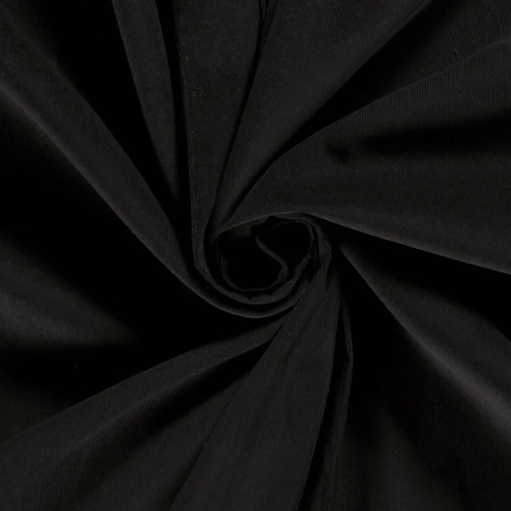 Tissu Velours Côtelé Mini 21W - Noir