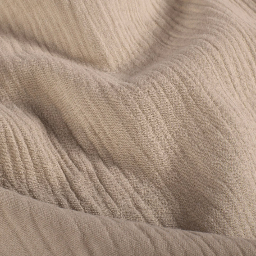 Tissu double gaze de coton - Beige - Biner Pinaton