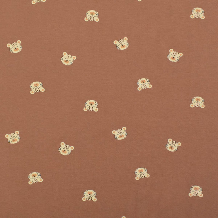 Tissu Jersey- Tête de Léopard
