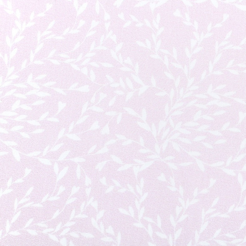 Tissu Coton - Feuilles roses
