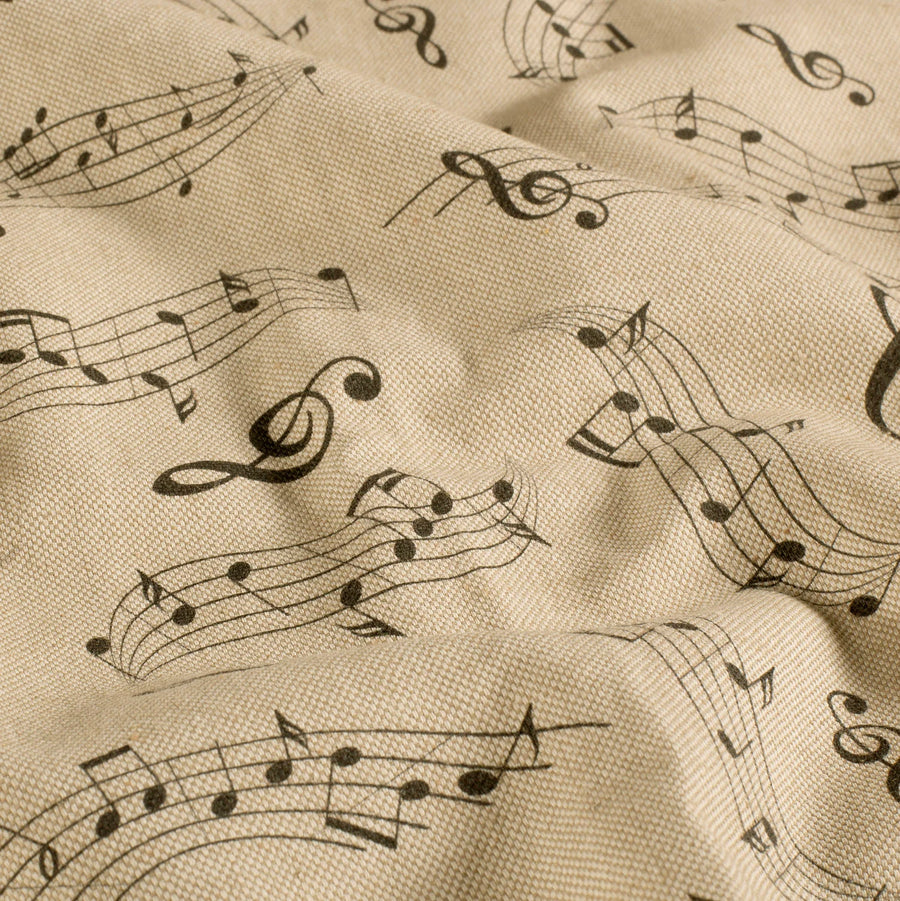 Tissu Toile- Notes de musique - Biner Pinaton