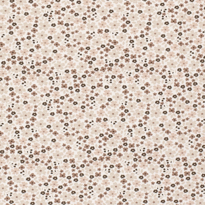 Tissu Jersey- Fleurs Beige