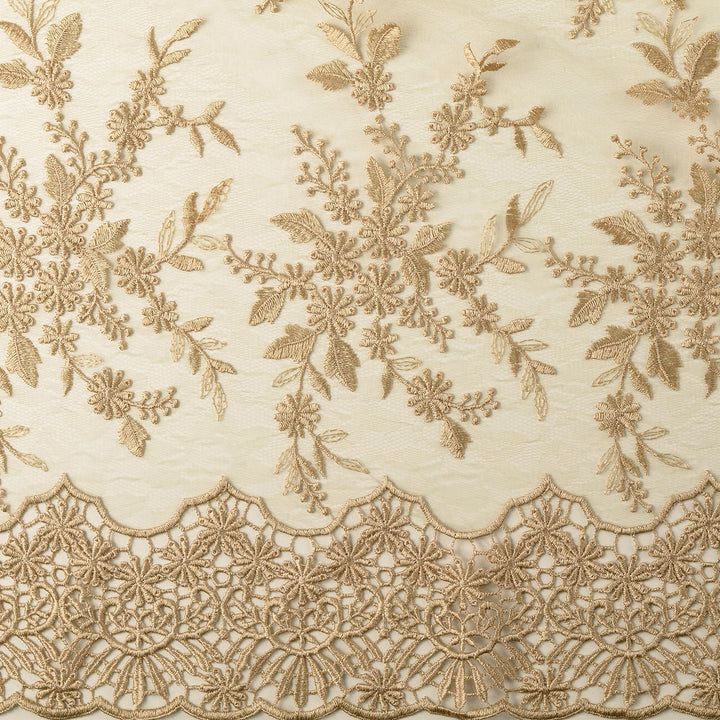 Tissu dentelle- Or - Biner Pinaton