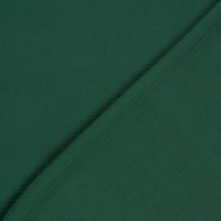 Tissu double gaze de coton - Vert foncé - Biner Pinaton
