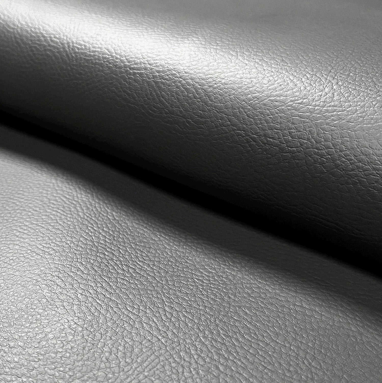 Tissu Simili Cuir d'ameublement- Gris Foncé