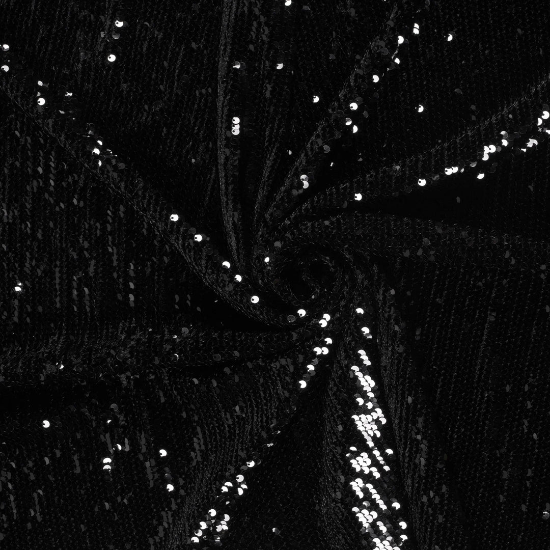 Tissu paillettes- Noir