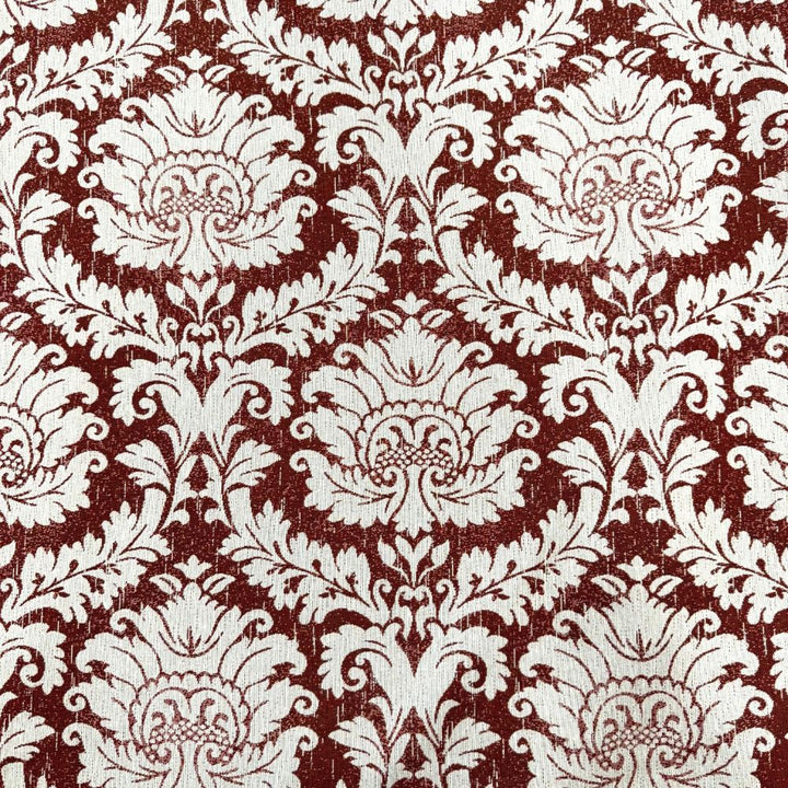 Tissu Jacquard- Baroque Rouge Bordeaux