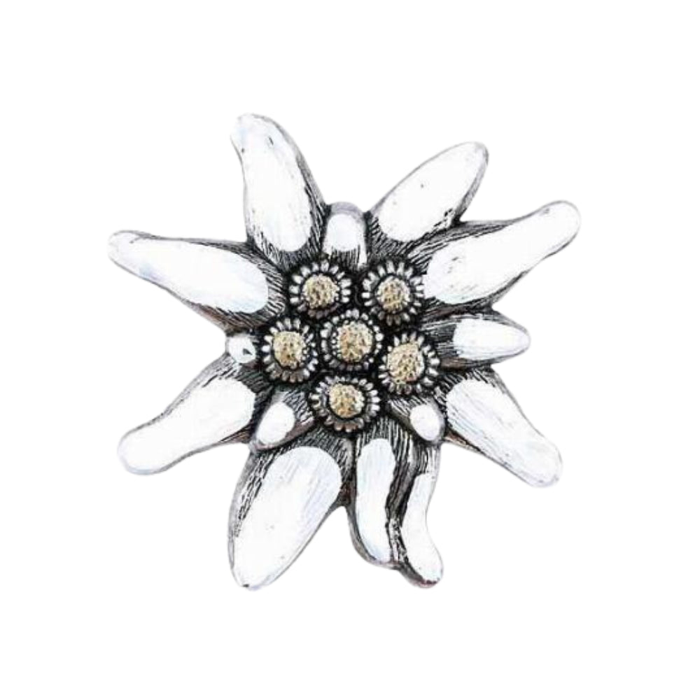 Broche pour Dzaquillon- Edelweiss en métal