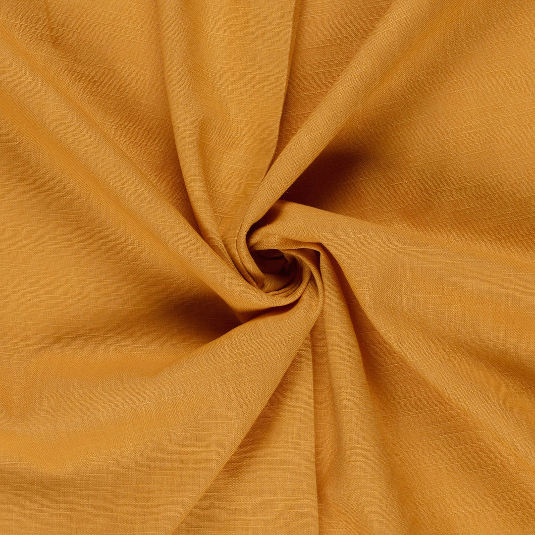 Tissu Lin - Jaune moutarde - Biner Pinaton
