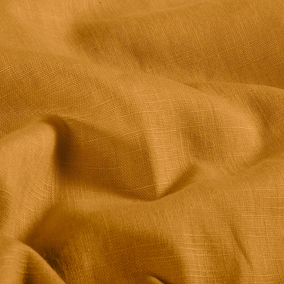 Tissu Lin - Jaune moutarde - Biner Pinaton