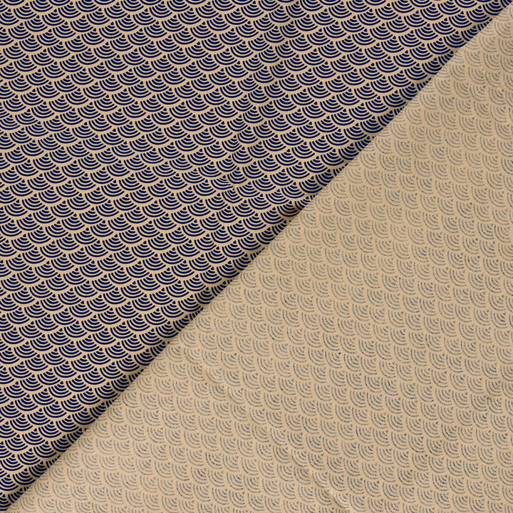 Tissu Coton Japonais - Seigaiha bleu - Biner Pinaton