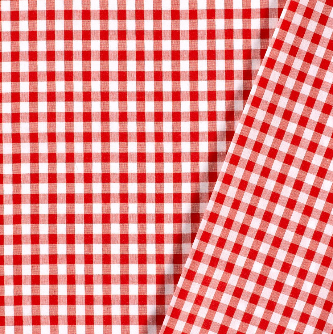 Tissu Coton - Vichy Rouge