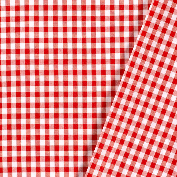 Tissu Coton - Vichy Rouge