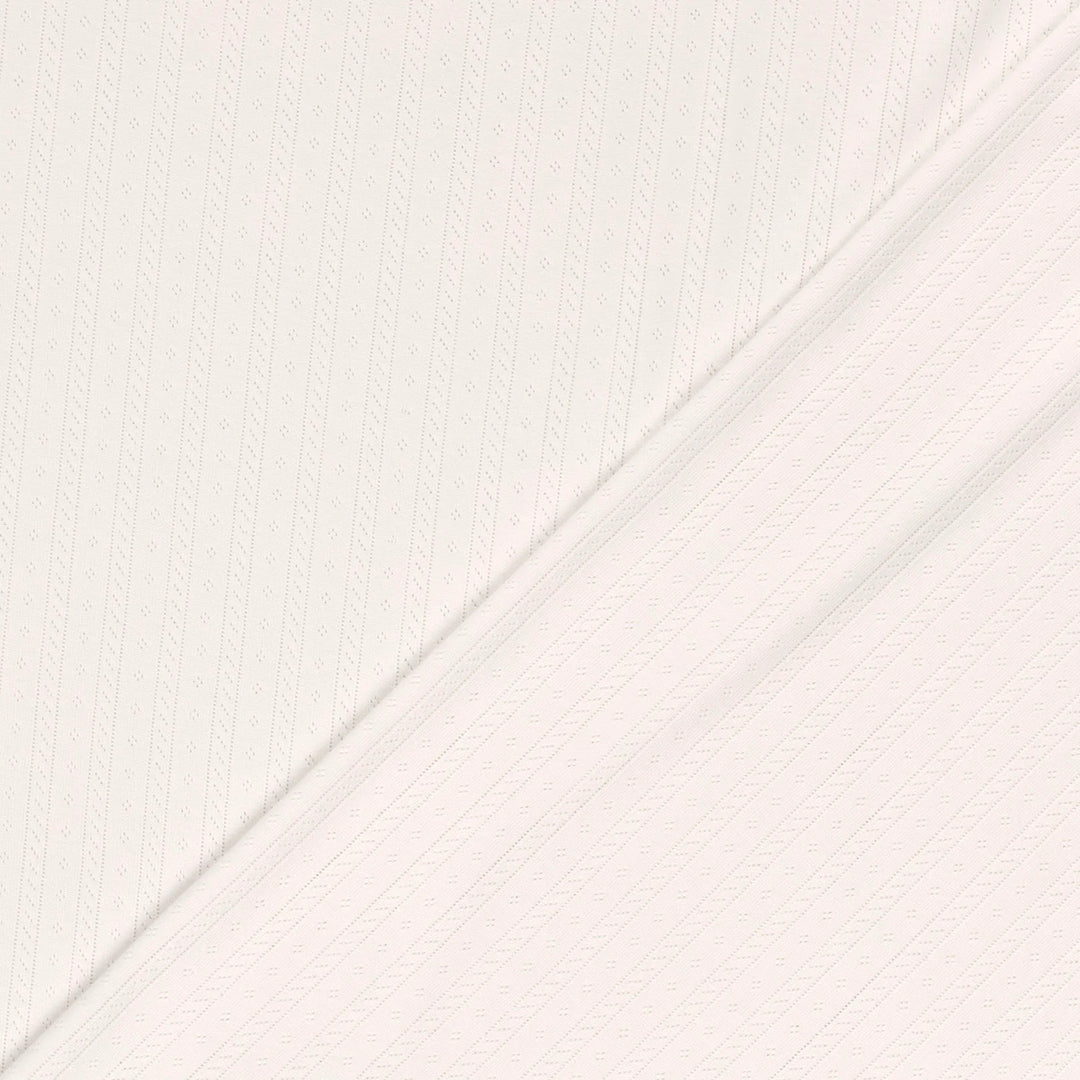 Tissu Jersey ajouré Pointelle- Blanc