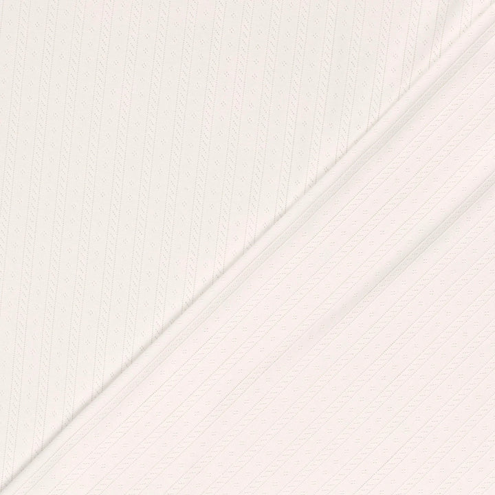 Tissu Jersey ajouré Pointelle- Blanc