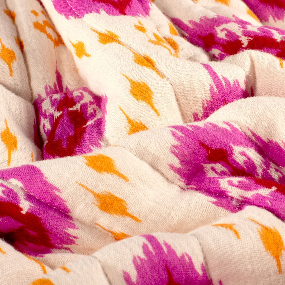 Tissu Matelassé Coton Double-Face- Indien Rose - Biner Pinaton