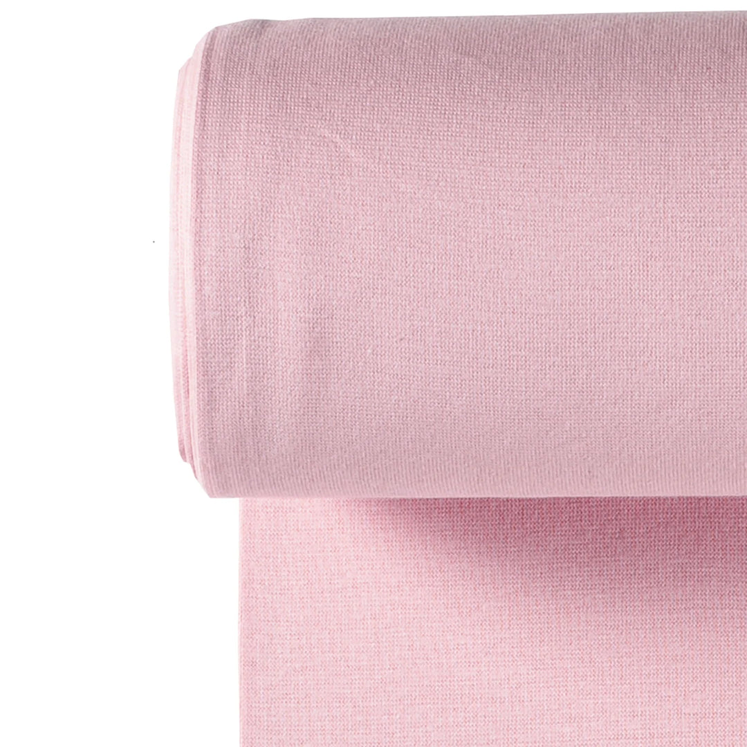 Tissu Jersey tubulaire bord-côte - Rose claire