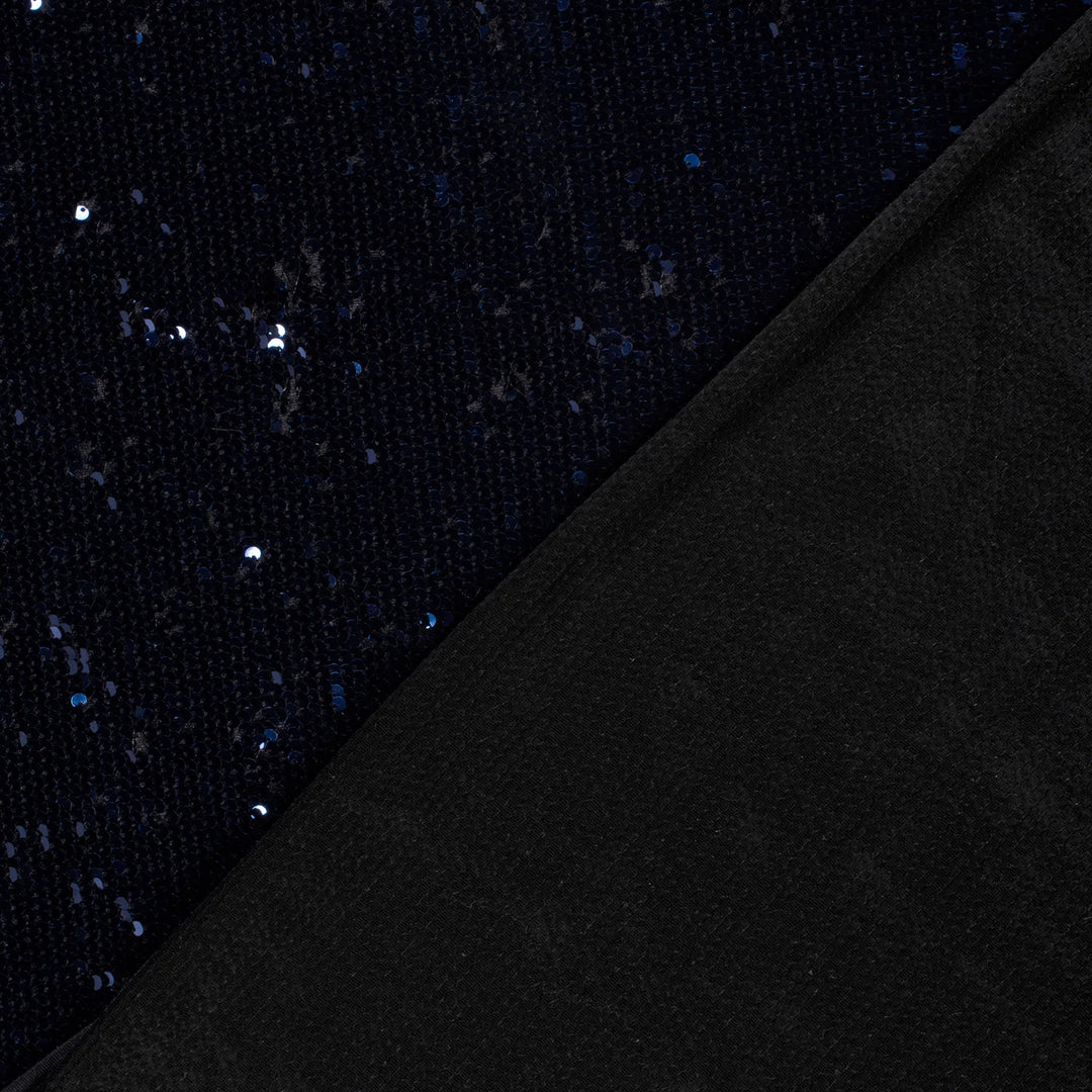 Tissu paillettes- Bleu marine