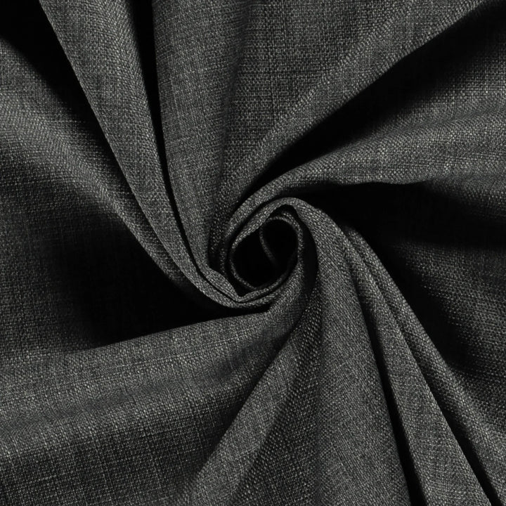 Tissu Aspect Lin (PES) - Gris Anthracite