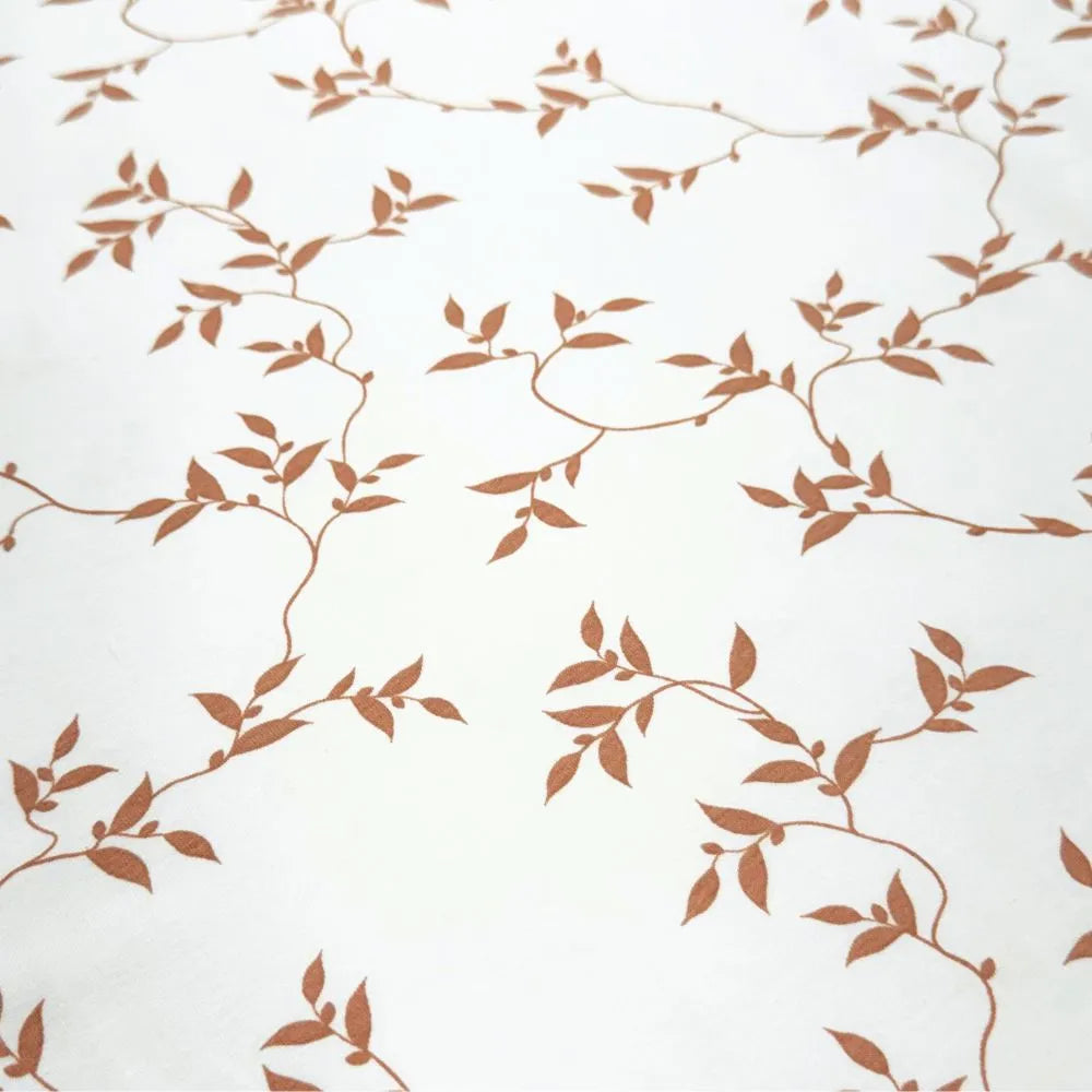Tissu Jersey- Feuilles terracotta
