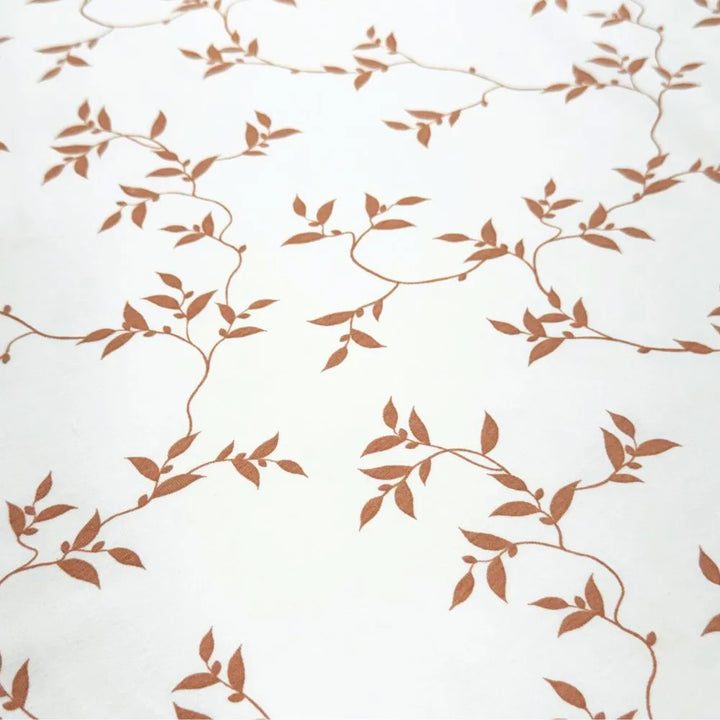 Tissu Jersey- Feuilles terracotta